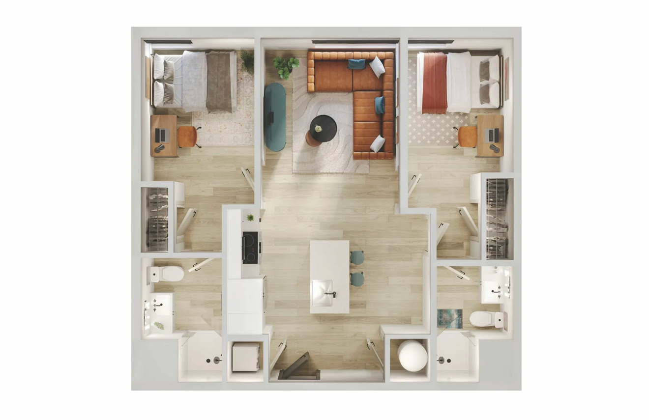 Verve 2 Bed 2 Bath Apt