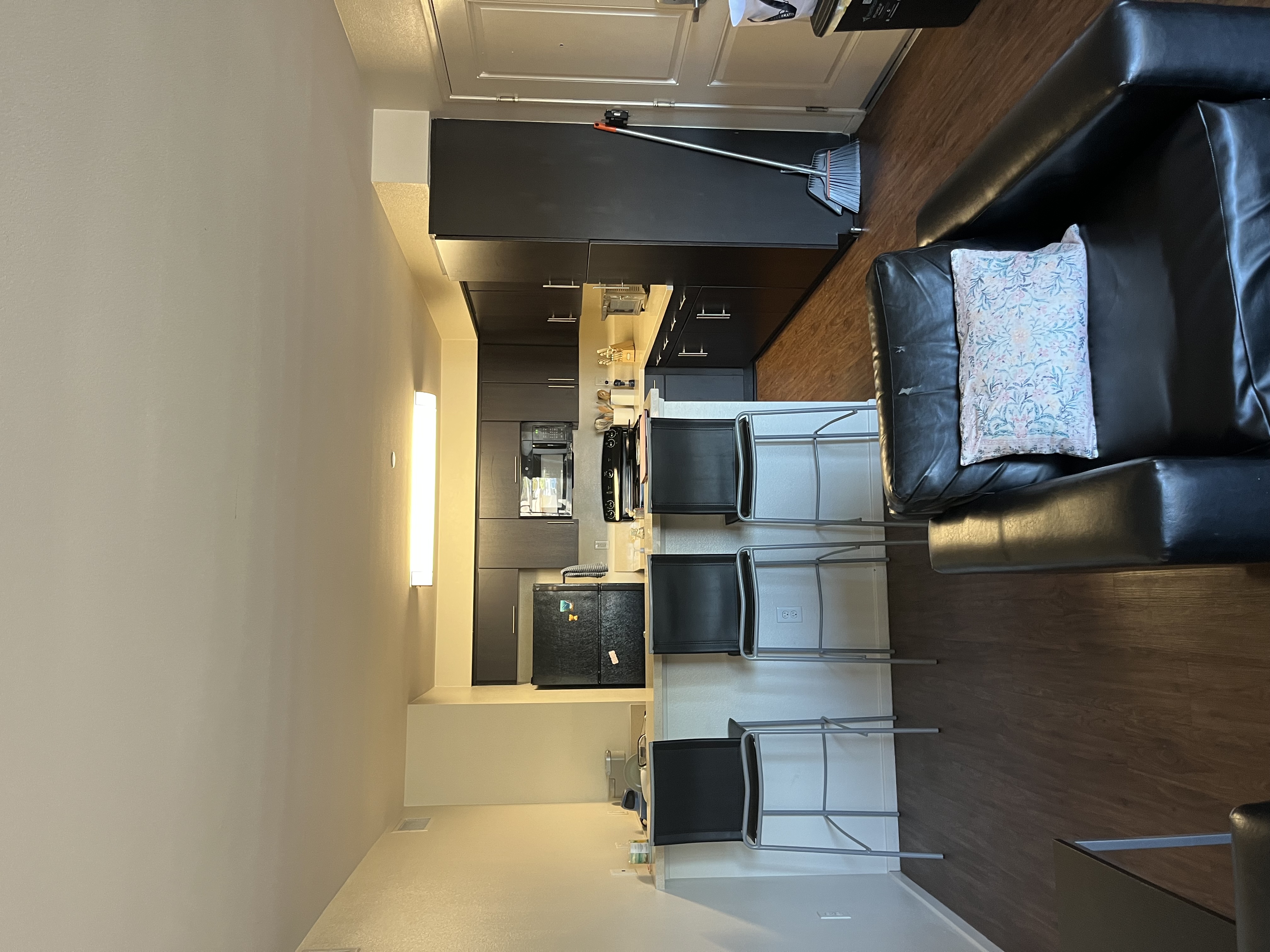 Living room into kitchen 