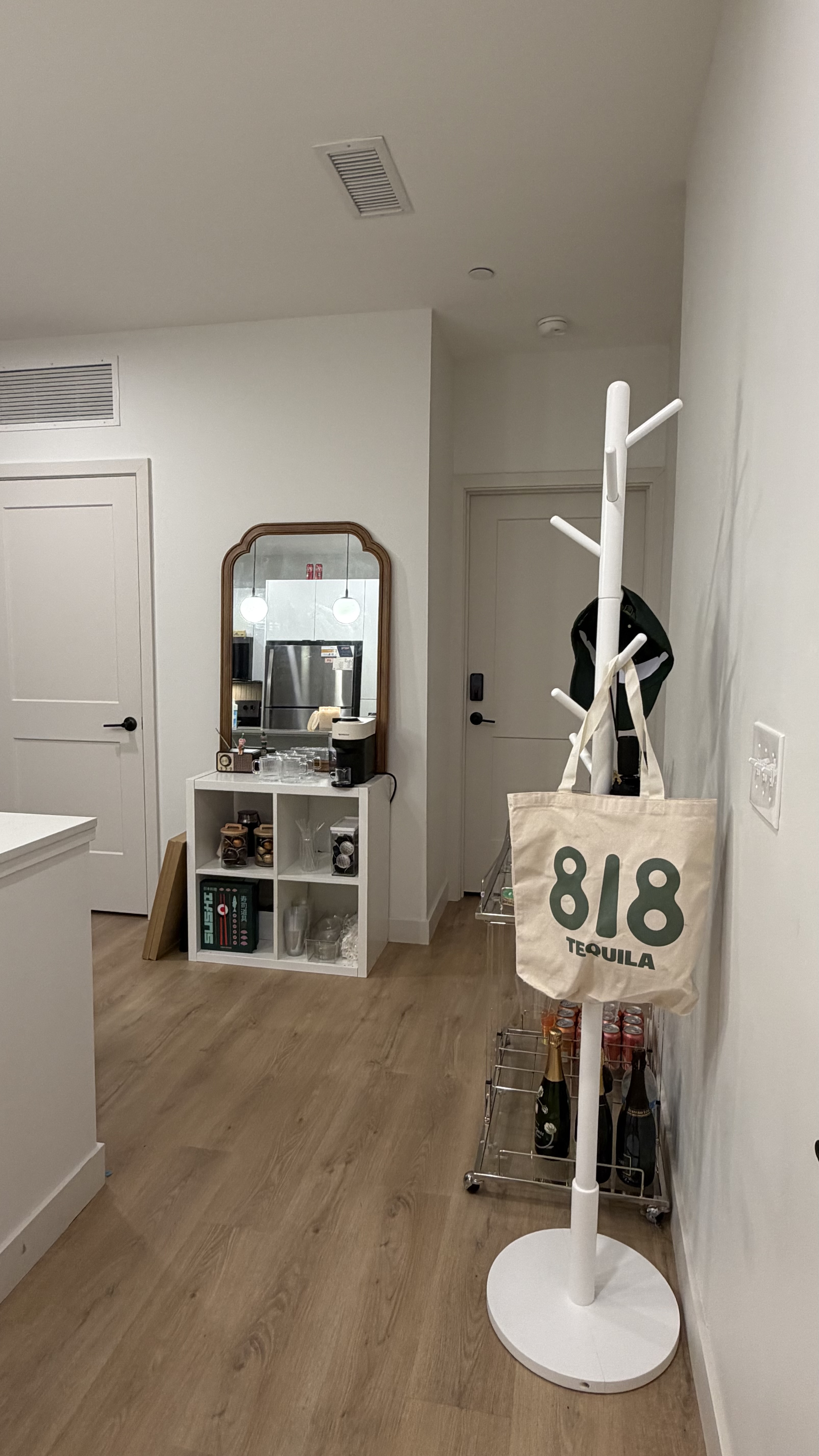 Coat rack and coffee area