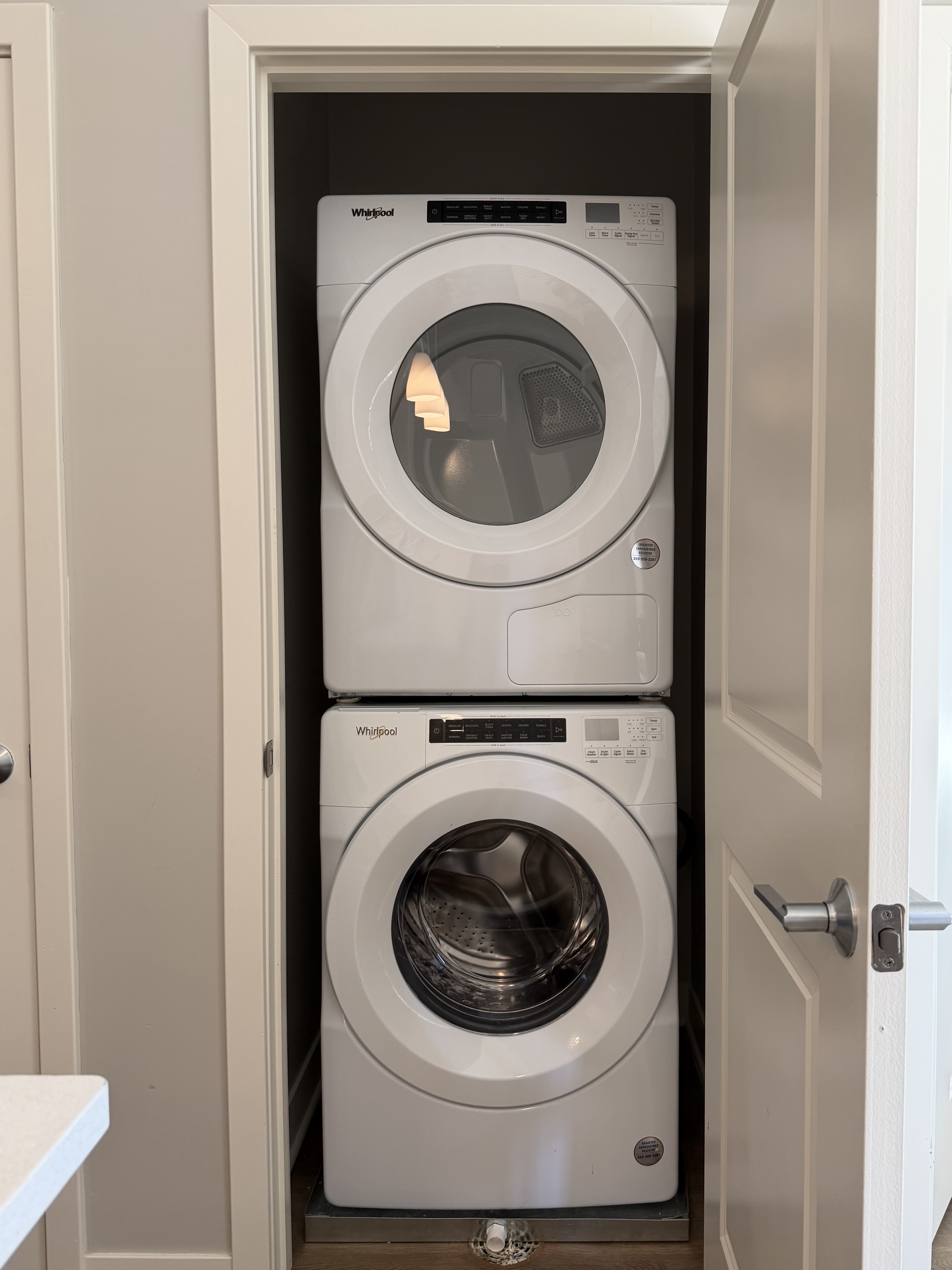 In unit washer dryer
