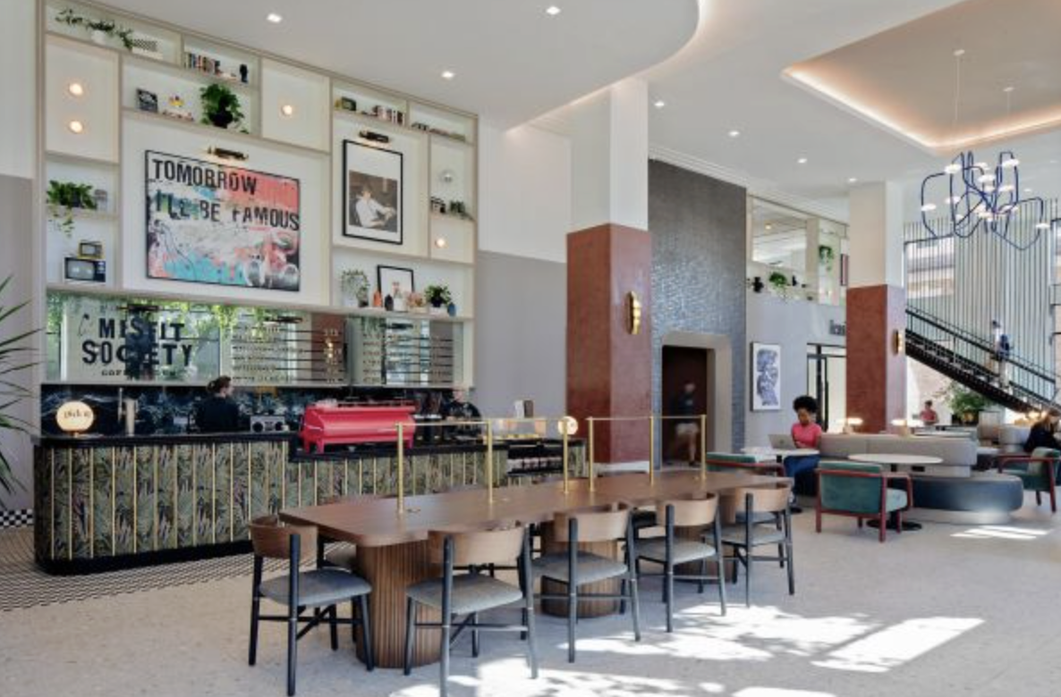 Misfit Coffee shop in lobby