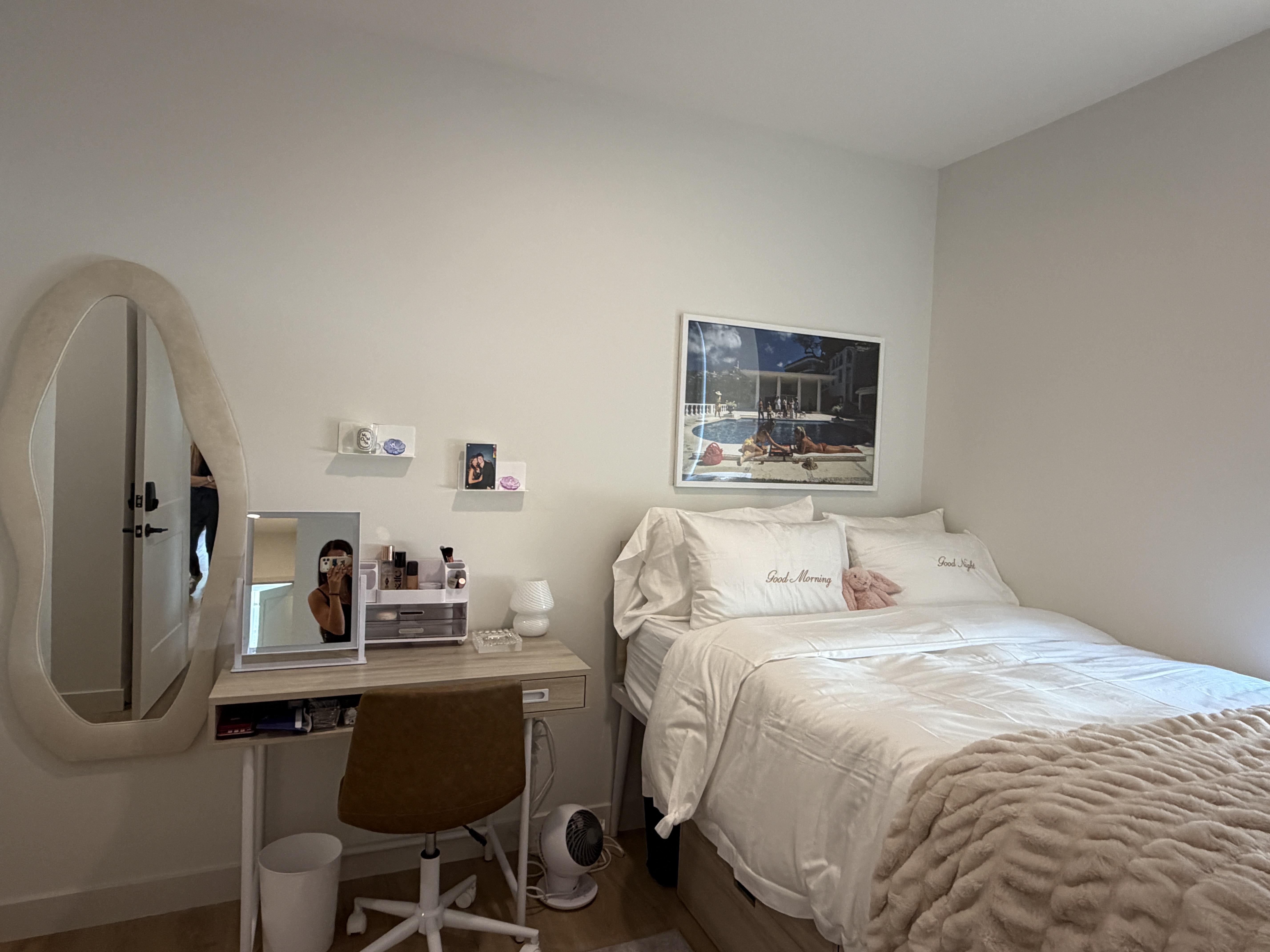 Bed and desk
